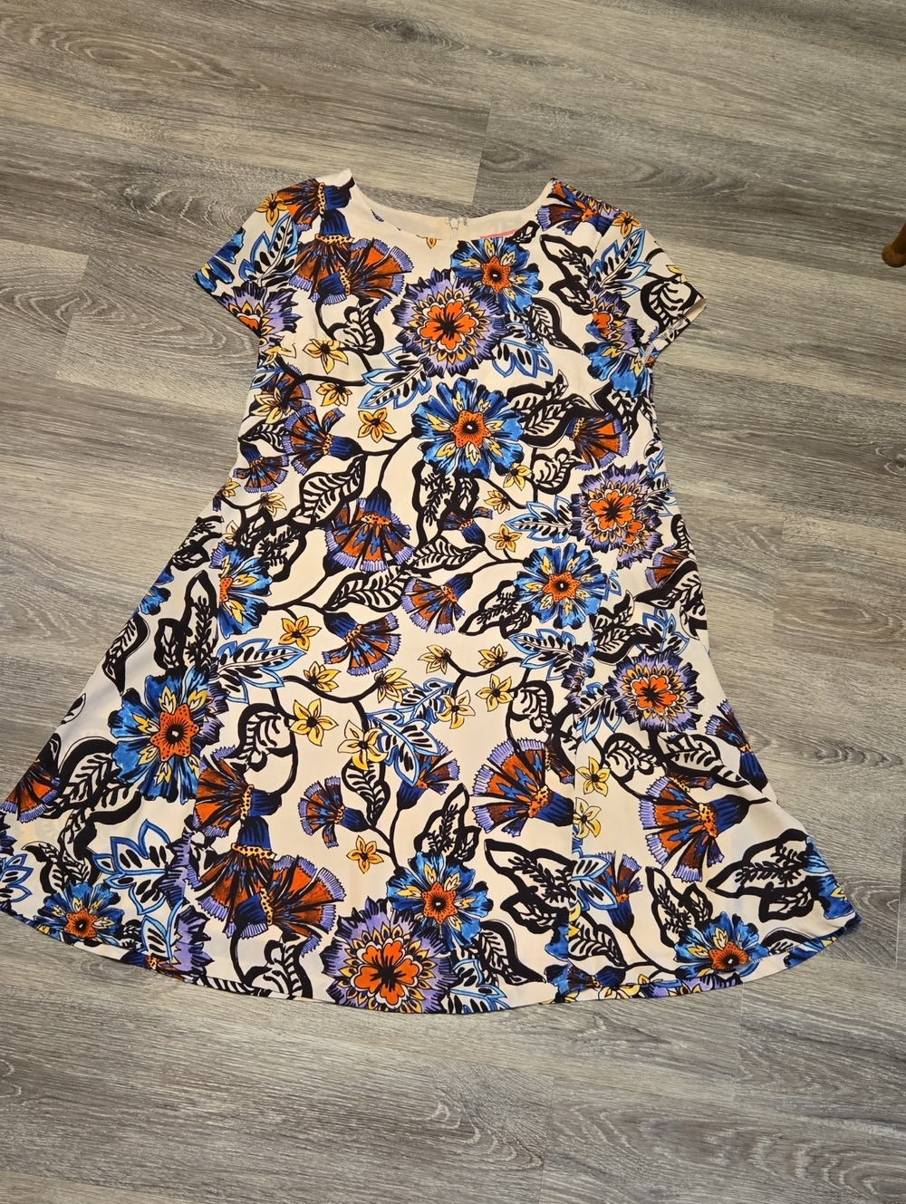 Betsey Johnson Graceful Gardens Floral Mini Swing Dress Size 2